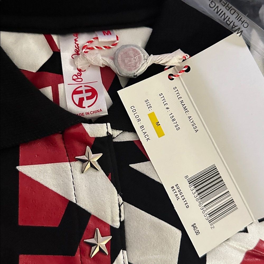 Pepe Jeans Black and Red Polo - Picture 3 of 3